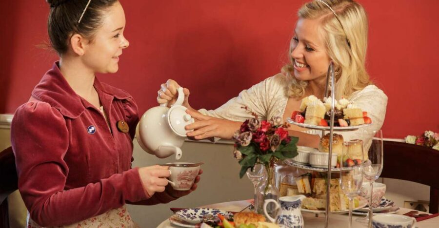 Afternoon Tea at The Regency Tea Room - The afternoon tea plate: sandwiches, cakes, and that scone