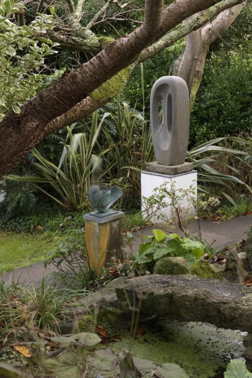 Barbara Hepworth Museum & Sculpture Garden: entry to site. - Outdoors in the sculpture garden: sub-tropical planting with room to breathe