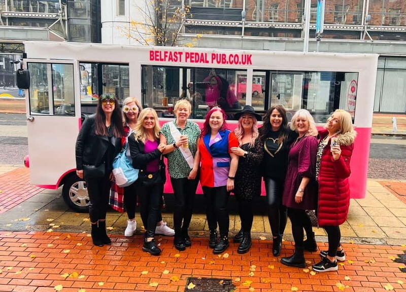 Belfast: Fully Enclosed Pink Party Bike Ride - The Crew Makes the Difference: Enter Dee, Justin, Steven, and Travis