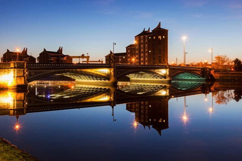 Belfast: Guided Nighttime Hydrobike Tour on the River Lagan - River Lagan views at night: gentle ripples, city lights, and your bike glow