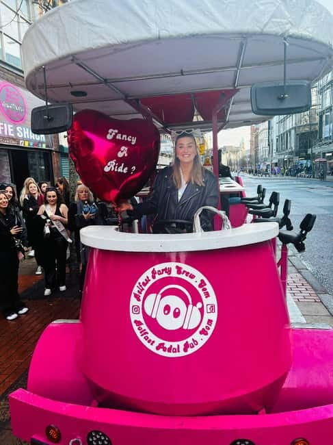 Belfast: Luxury Pink Hen Party Bike Tour (BYOB) - The pink party bike experience in Belfast’s Cathedral Quarter