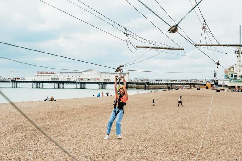 Brighton: Zip Wire Experience Ticket - The Zip Line Run Over the Seafront: Speed, Racing, and the Boat-Hull Finish