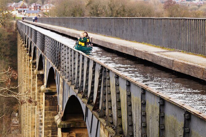 Canoe Trip Over the Pontcysyllte Aqueduct - Where you start: Froncysyllte Lift Bridge Canal Terrace