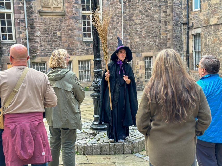 Edinburgh: Witches & Haunted History Walking Tour - Castlehill views: Edinburgh Castle without the ticket line