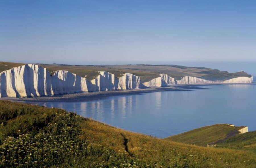 From Brighton: Seven Sisters and South Downs Tour - Long Man of Wilmington: seeing the Neolithic carving in context