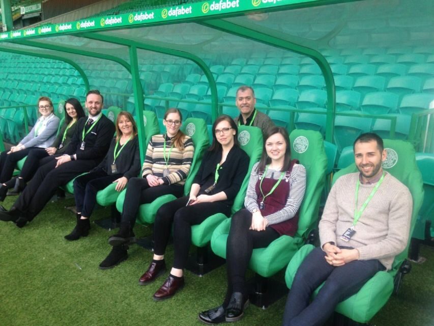 Glasgow: Celtic Park Stadium Tour - Sitting in the dugout and soaking up pitch-side atmosphere
