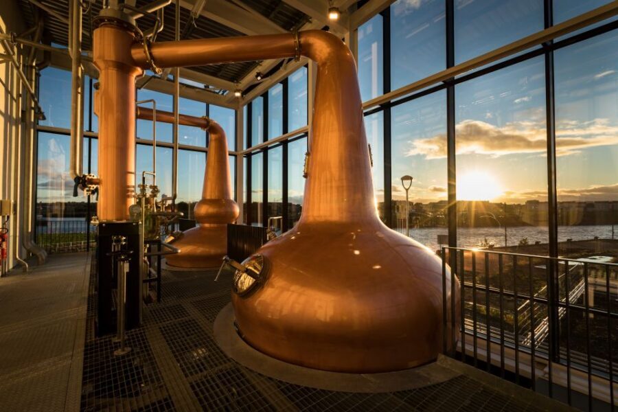 Glasgow: Clydeside Distillery Tour and Whisky Tasting - Still House copper and River Clyde views: the fun part that photographs well