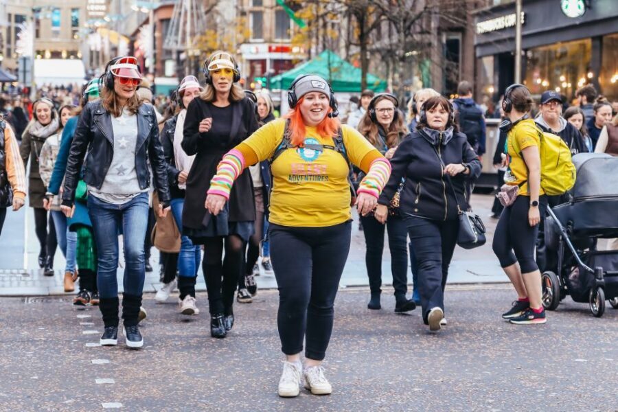 Glasgow: Silent Disco Adventure Tour - The Headphones: The Trick That Makes It Funny, Not Loud