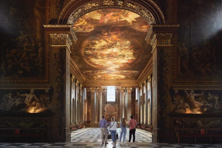Greenwich: Painted Hall Entry and Old Royal Naval College - St Peter and St Paul Chapel plus Nelson Room: the stops that add weight