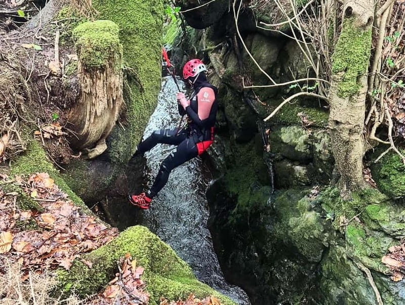Keswick: Canyoning Adventure - The canyon route: waterfall jumps, abseils, and zip wire into pools