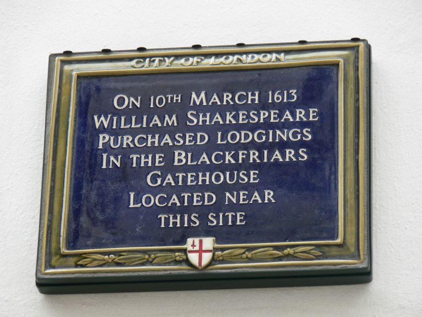 London: 2-Hour Shakespeare Walking Tour - Blackfriars, Theatre Life, and the Globe’s Lost Sister