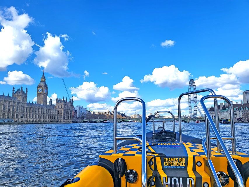 London: 70-Minute Thames Barrier Speedboat Tour - The Shard, Shakespeare’s Globe area, and London Bridge: London stacking up
