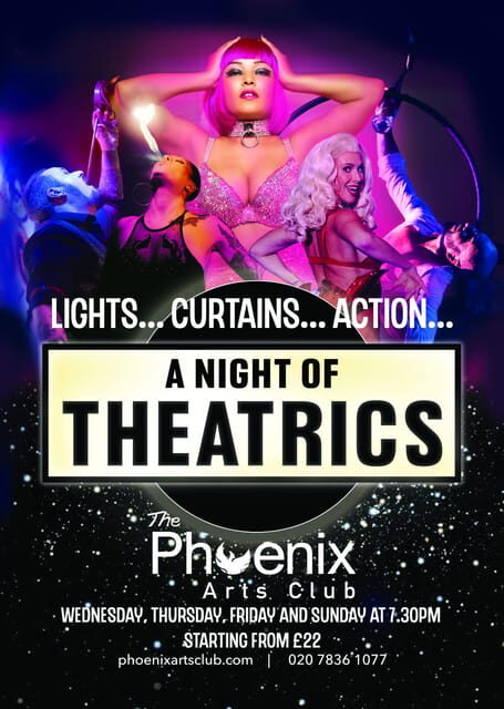 London: A Night of Theatrics! Cabaret Show - Dining in February 2025: Set Dinner or Vegan Mezze and Cocktails