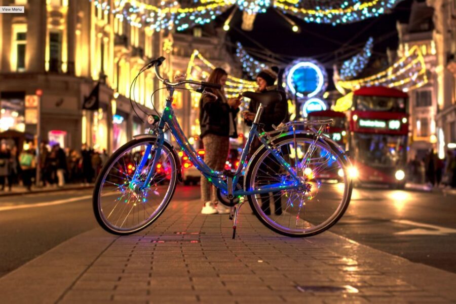 London Christmas Lights Bike Tour - Southbank Christmas Markets, London Eye, and the classic Parliament view