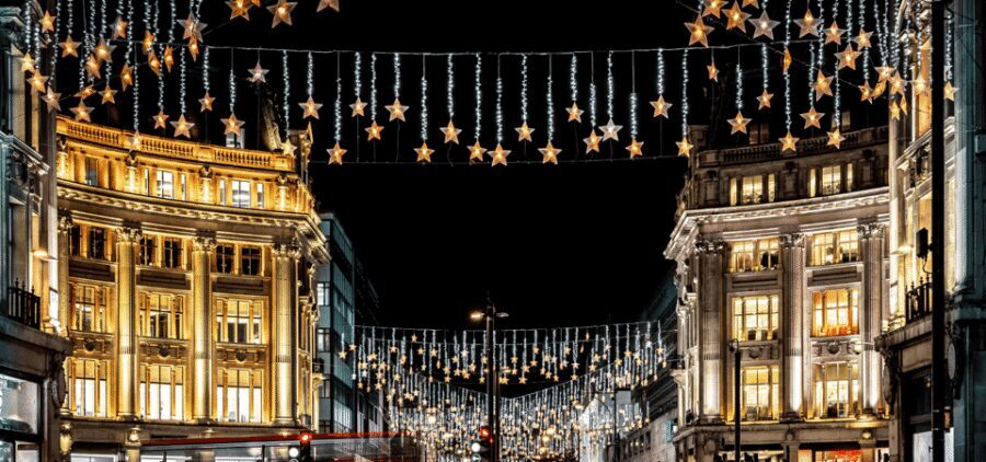 London: Christmas Lights Self Guided Walking Tour - Piccadilly Street and the Bond Street Light Show