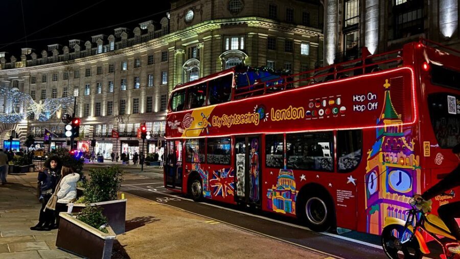 London: Christmas Lights Sightseeing Open-Top Bus Tour - What You’ll See: The Central London Lights Route