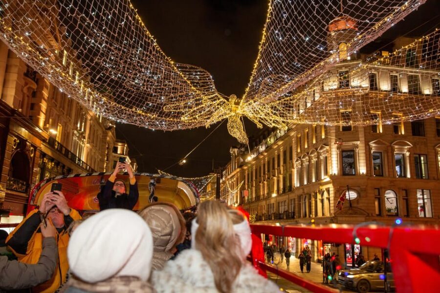 London: Christmas Lights Tour by Vintage Double-Decker Bus - Big Ben, Westminster views, and Trafalgar Square with Lord Nelson