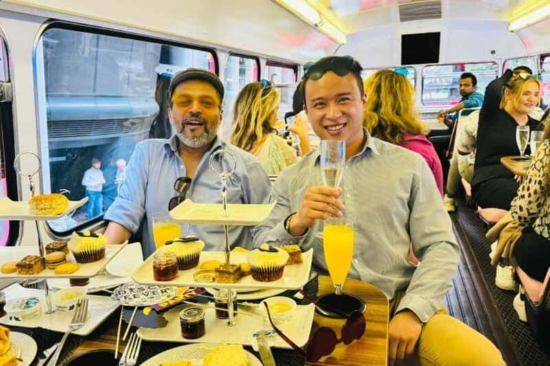 London: "Here We Go Again" Afternoon Tea Bus - What 90 minutes is like on board (and how to enjoy it)