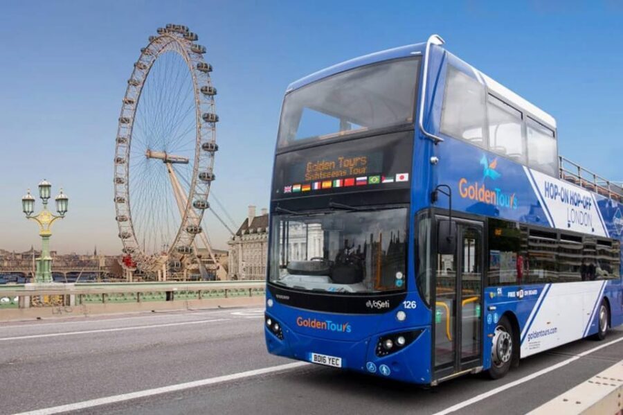 London: Hop-on Hop-off Bus Tour and Madame Tussauds Ticket - River Thames boat ride: one-way views for a different kind of sightseeing