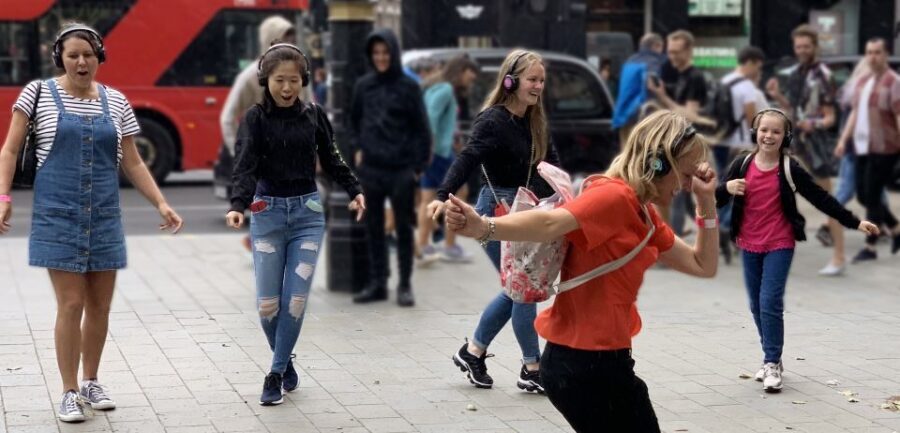 London West End Musical Silent Disco Walking Tour Top 1% - How the silent disco headset changes the whole vibe