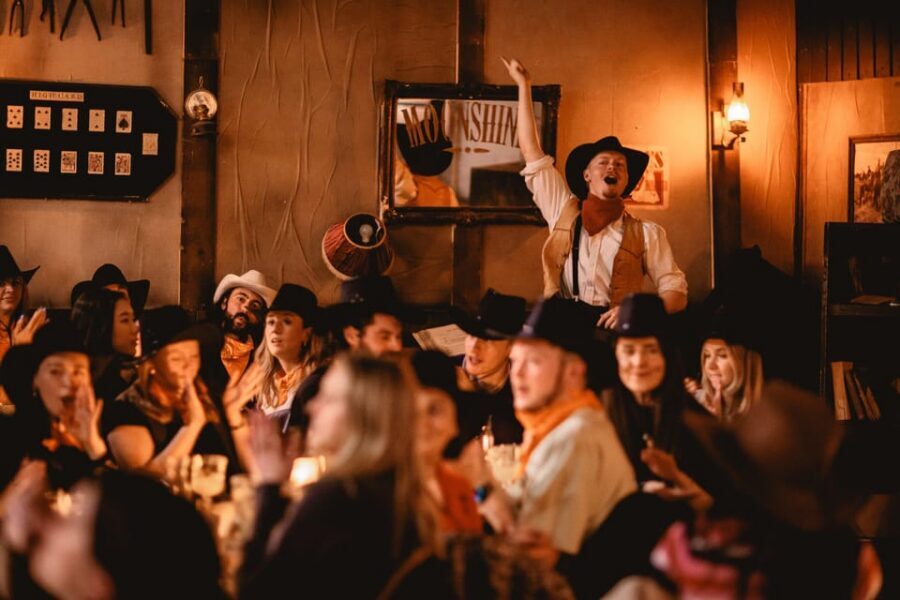London: Wild West Saloon Immersive Cocktail Experience - The characters run the night: Sheriff, Clyde Cassidy, and Lady Ada
