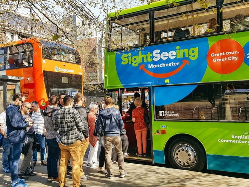 Manchester: Sightseeing Bus Tour - An easy way to read Manchester: icons plus industrial context