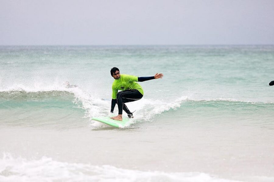 Newquay: 2 hour Surf Experience - For Beginners/Improvers - Entering the Lesson Zone at Belushi’s Sea-Facing Terrace