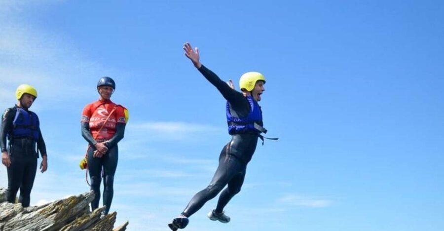 Newquay: Coasteering - The coast route: caves, jumps, gully crossings, and sea-tunnel scrambling