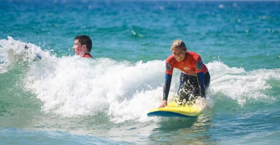 Newquay: Taster Surf Lesson - Towan Beach warm-up: building confidence on the shore
