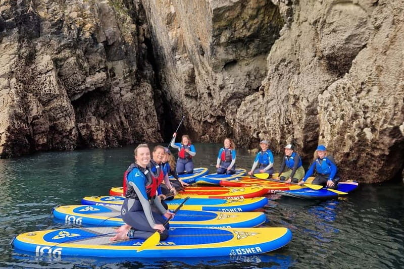 Pembrokeshire: Paddle Boarding At Tenby North Beach - Waterwynch Bay photo stop: coaching in real scenery