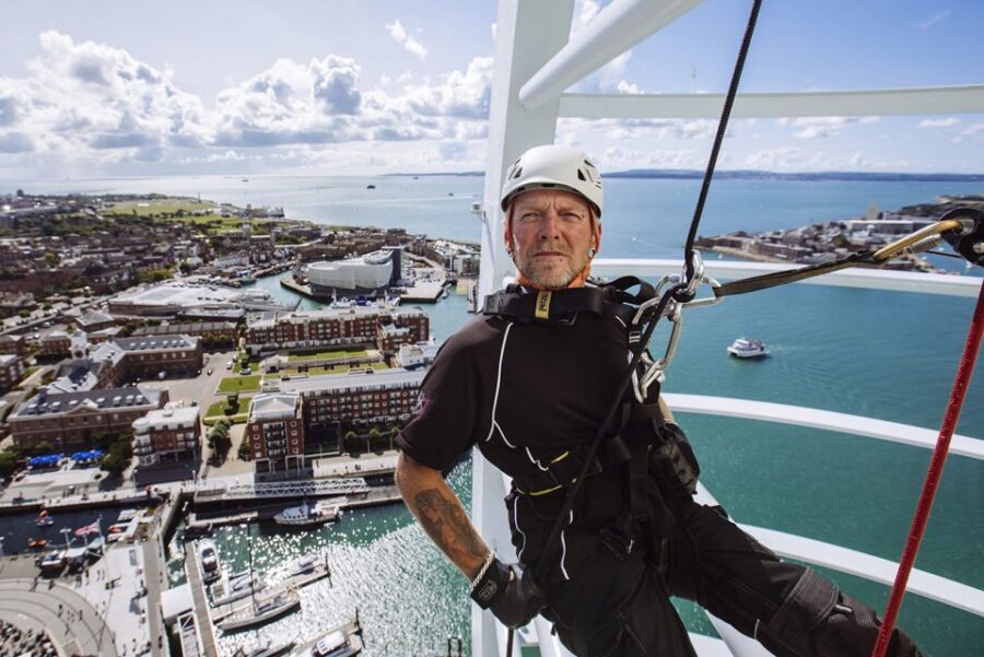 Portsmouth: Spinnaker Tower Abseiling Experience - Getting ready at the reception: gear, helmet, and instruction