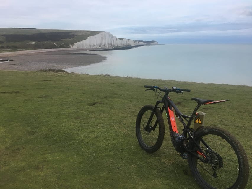 Seven Sister Coastal eBike & Drive Tour - Seaford Head: The First Big View Comes Quickly
