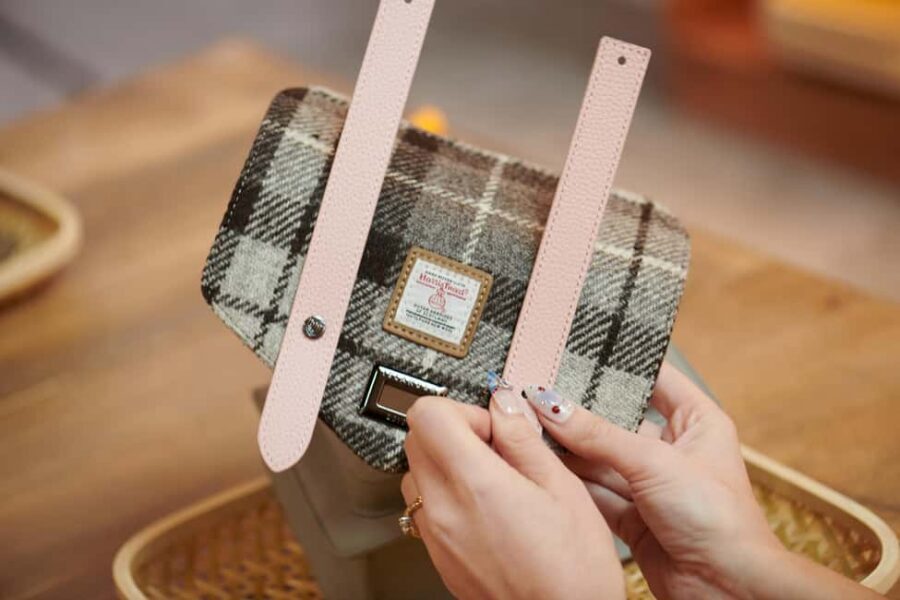 St Andrews: Islander® Harris Tweed® Mini Satchel Workshop - What you’re making: the Harris Tweed Mini Satchel details