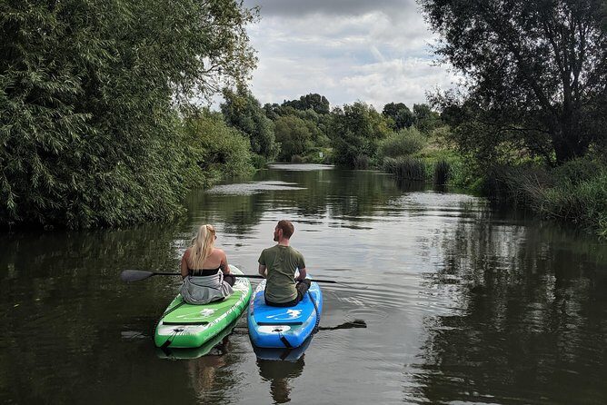 Stand-up Paddleboard SUP Safari on The River Avon For Beginners - The lesson part: kneel to stand without the panic