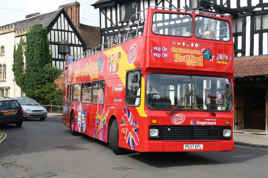 Stratford-upon-Avon:City Sightseeing Hop-On Hop-Off Bus Tour - Start at Stop 1 by the Avon and map your day