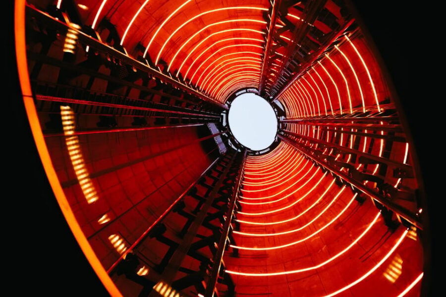 The Chimney Lift at Battersea Power Station - Interactive energy: touchscreen lights and the Infinity Room