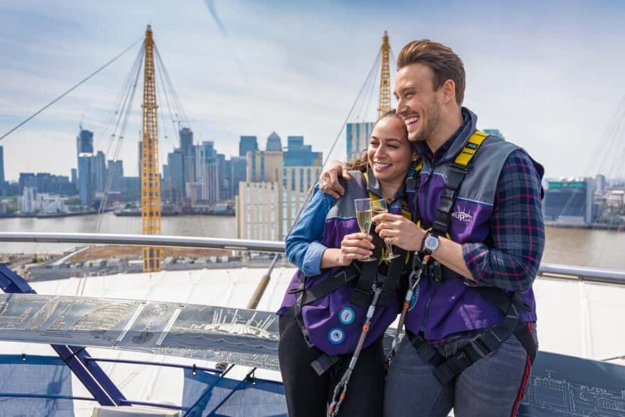 Up at The O2 Celebration Climb with Guide - Climbing the roof: your guide’s route and London facts