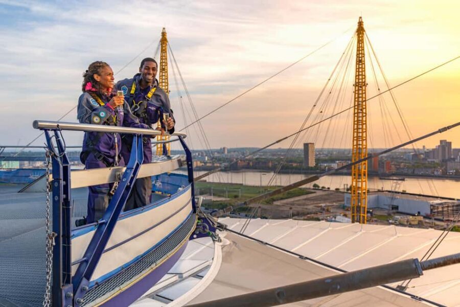Up at The O2 Celebration Climb with Guide - The bubbly upgrade: a small luxury with a clear purpose