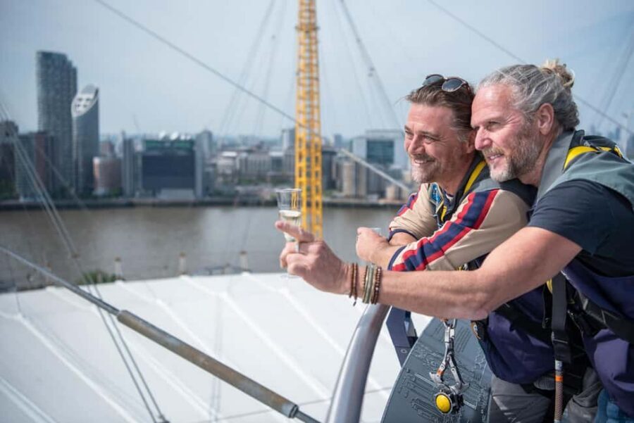 Up at The O2 Celebration Climb with Guide - Getting kitted out: shoes, harness, and a quick fit check