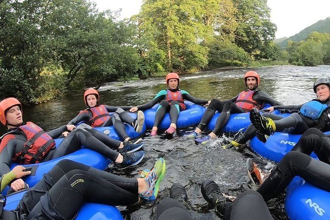 Whitewater River Tubing in Llangollen - What a tubing run feels like: calm sections plus real rapids